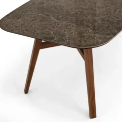Tavolo Fisso da Pranzo in Ceramica Emperador Lucido Made in Italy - Nord