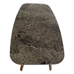 Tavolo Fisso da Pranzo in Ceramica Emperador Lucido Made in Italy - Nord