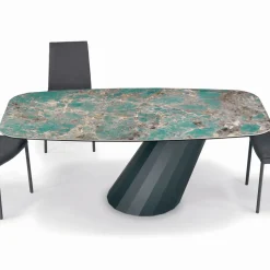 Tavolo Fisso in Acciaio e Piano in Ceramica Made in Italy - Pantaloni
