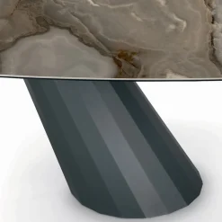 Tavolo Fisso in Acciaio e Piano in Ceramica Made in Italy - Pantaloni
