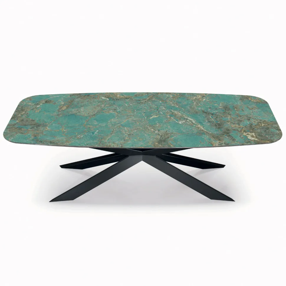 Tavolo Fisso in Ceramica Amazzonite Lucido Made in Italy - Grotta