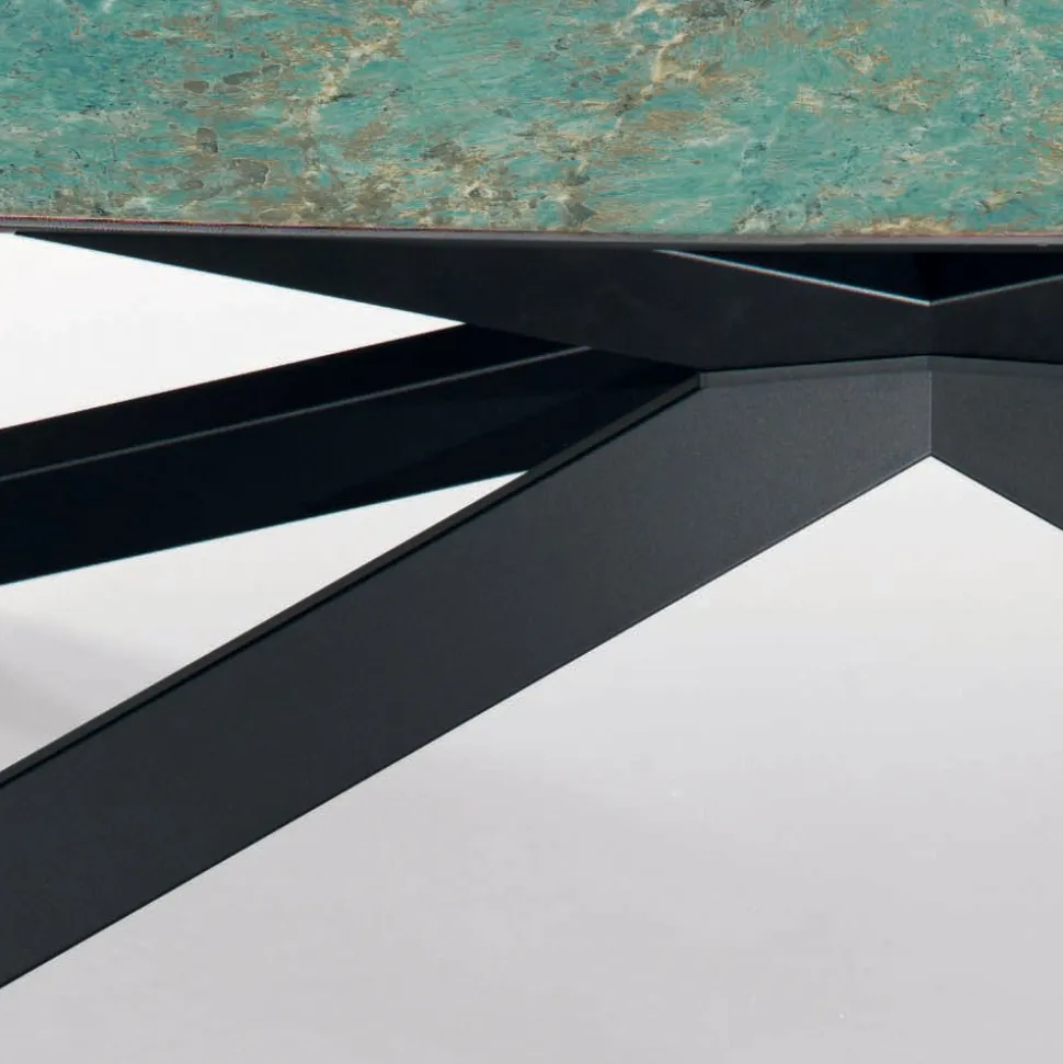 Tavolo Fisso in Ceramica Amazzonite Lucido Made in Italy - Grotta