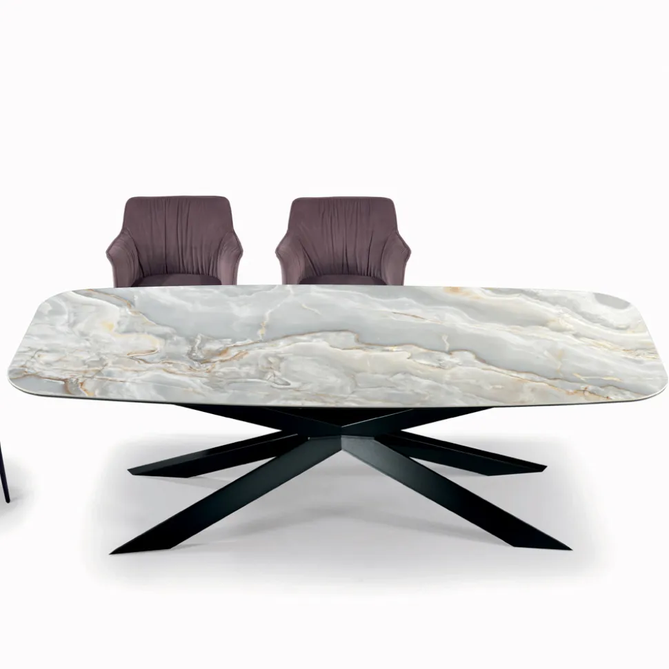 Tavolo Fisso in Ceramica in Diverse Finiture e Misure Made in Italy - Grotta