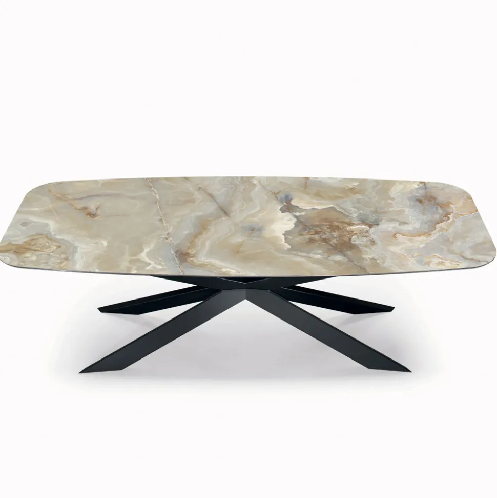 Tavolo Fisso in Ceramica in Diverse Finiture e Misure Made in Italy - Grotta