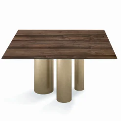 Tavolo Fisso Quadrato in Laminato e Acciaio Made in Italy - Forbici