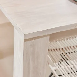 Tavolo Fisso 190x100 cm da Soggiorno Realizzato in Legno Teak Massello - Fiamminga