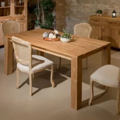 Tavolo Fisso 190x100 cm da Soggiorno Realizzato in Legno Teak Massello - Fiamminga