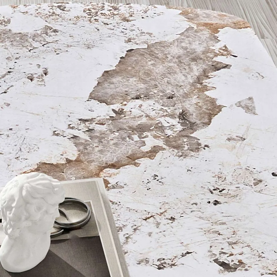 Tavolo Fisso 300x120 cm in Metallo e Piano in Pietra Sinterizzata - Valmira