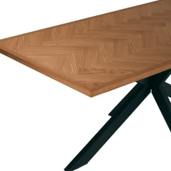 Tavolo Fisso 180x90 cm in Rovere e Base in Ferro - Legame