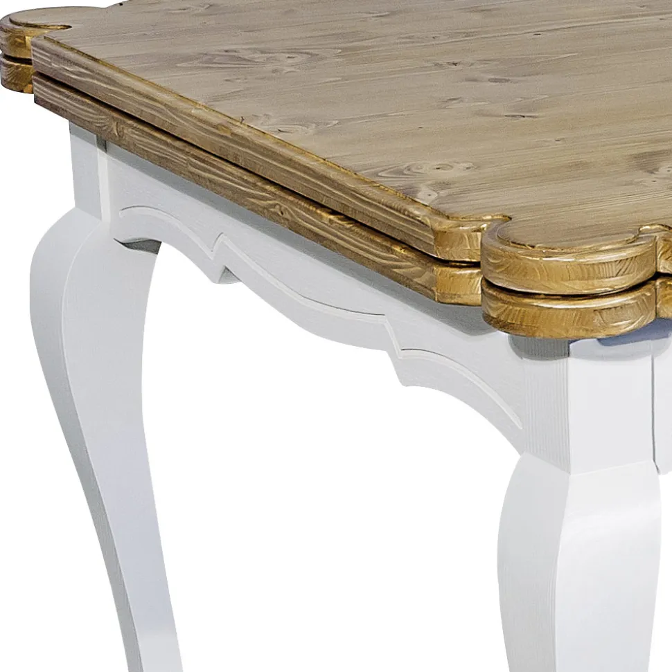 Tavolo Indoor Allungabile in Abete con Angoli Sagomati Made in Italy – Faramir