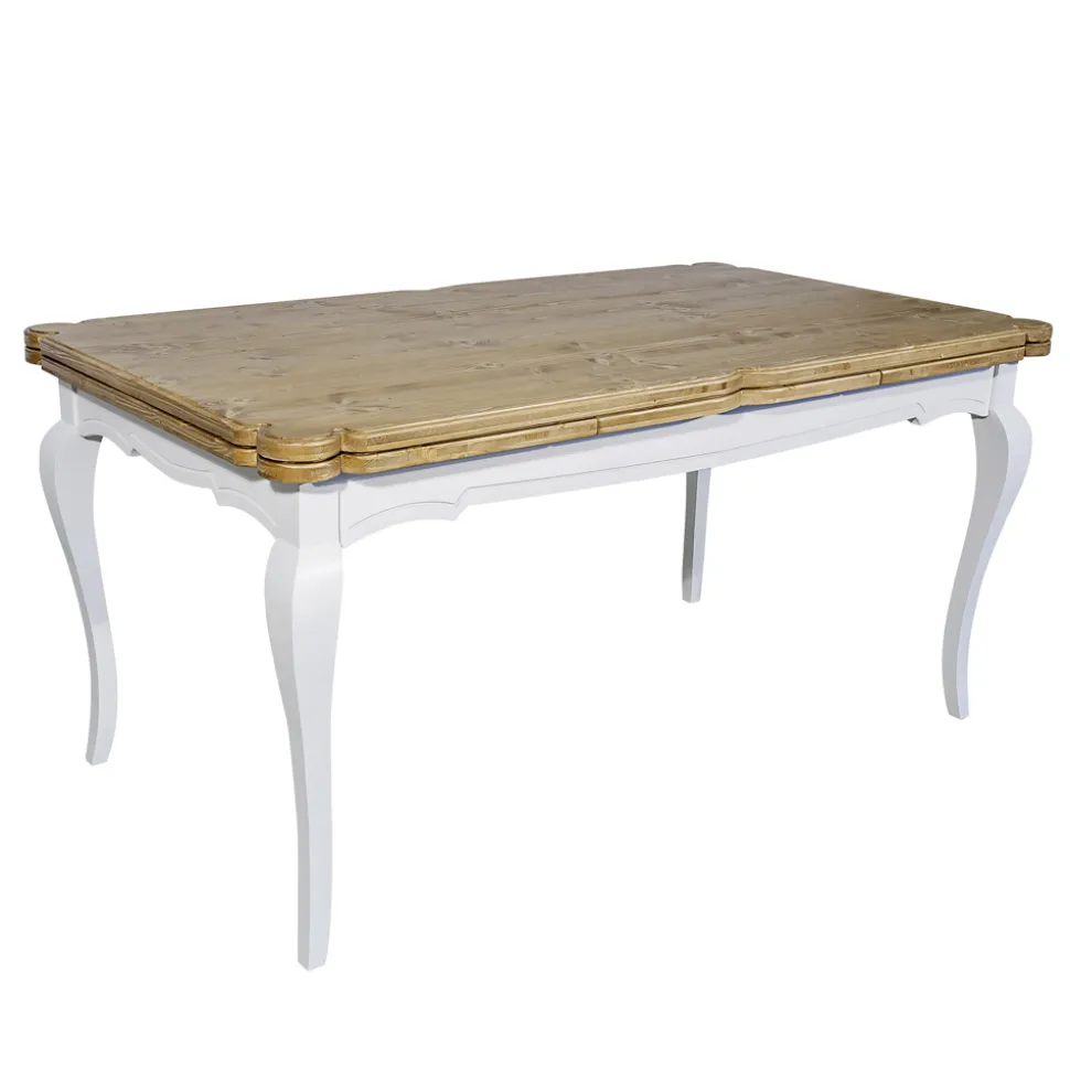 Tavolo Indoor Allungabile in Abete con Angoli Sagomati Made in Italy – Faramir