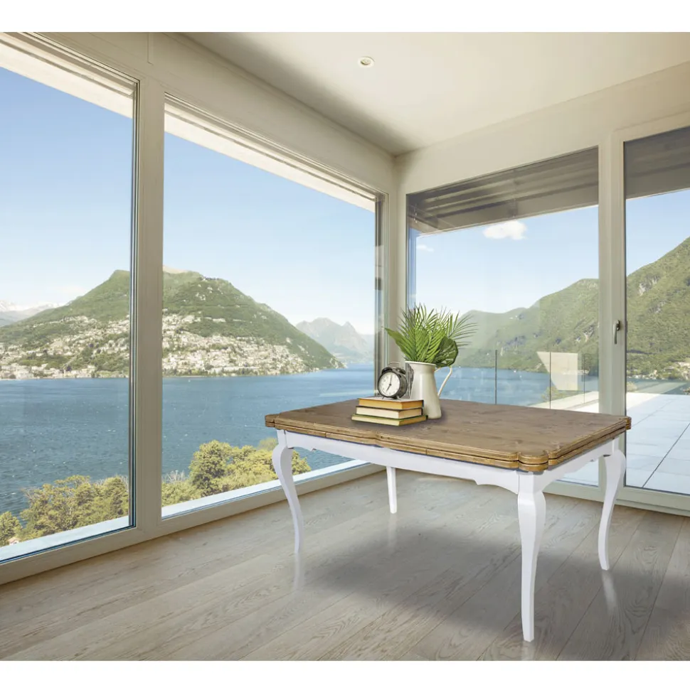 Tavolo Indoor Allungabile in Abete con Angoli Sagomati Made in Italy – Faramir