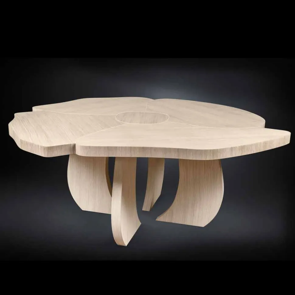 Tavolo in legno di rovere spazzolato con finitura in cera Andy