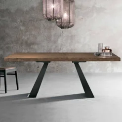 Tavolo in Legno Rovere Nodato Moderno Made in Italy - Zerba