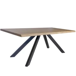 Tavolo in Placcato di Rovere Massellato e Metallo Made in Italy - Seoul