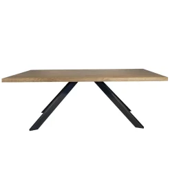 Tavolo in Placcato di Rovere Massellato e Metallo Made in Italy - Seoul