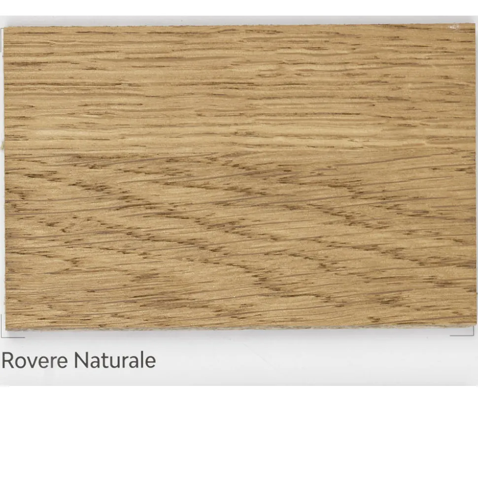 Tavolo in Rovere Nodato con Base in Metallo Made in Italy - Sebastiano