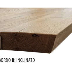 Tavolo in Rovere Nodato con Base in Metallo Made in Italy - Sebastiano