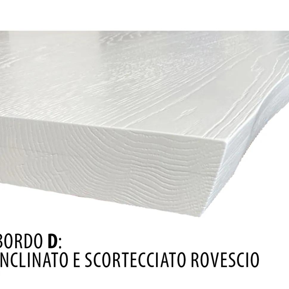 Tavolo in Rovere Nodato con Base in Metallo Made in Italy - Sebastiano
