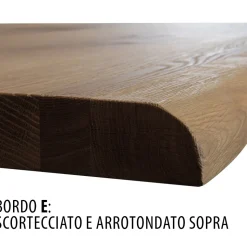 Tavolo in Rovere Nodato con Base in Metallo Color Grigio Ferro Made in Italy - Gonna