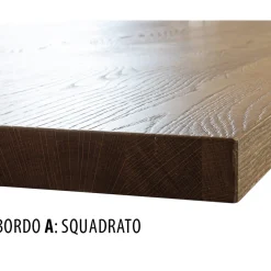 Tavolo in Rovere Nodato Massellato e Gambe in Metallo Made in Italy - Vicente