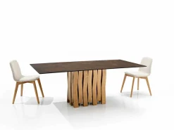 Tavolo in vetroceramica di moderno design fatto in Italia, Egisto