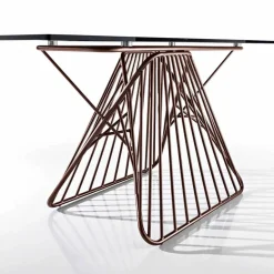 Tavolo in vetro temperato di design moderno fatto in Italia, Mitia