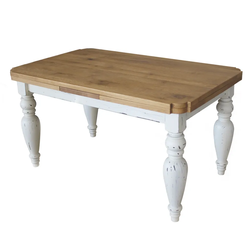 Tavolo Living Allungabile in Rovere con Angoli Sagomati Made in Italy – Rafael