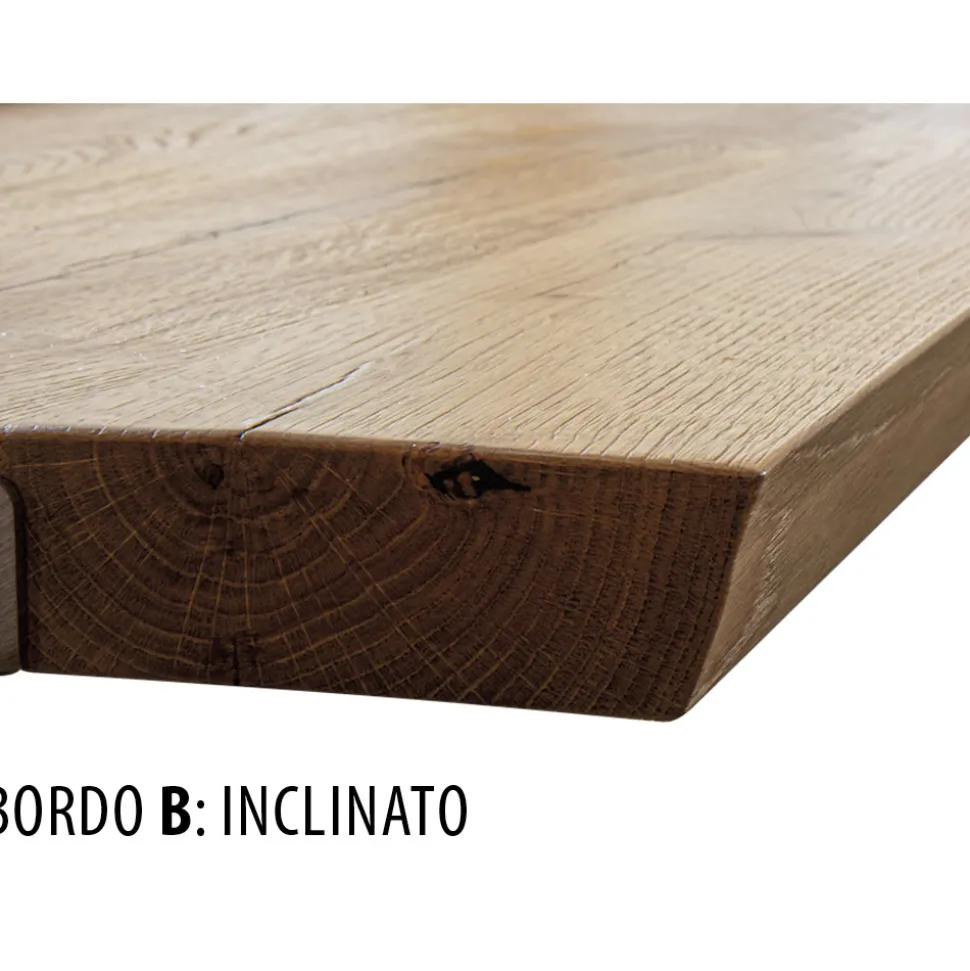 Tavolo Living Placcato in Rovere Massellato Prodotto in Italia – Geolier