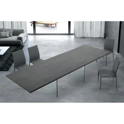 Tavolo Moderno Allungabile a 300 cm in Laminato e Vetro Made in Italy – Strappo