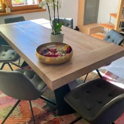 Tavolo Moderno Allungabile Fino a 260/280 cm in Legno e Metallo - Teramo