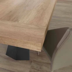 Tavolo Moderno Allungabile Fino a 260/280 cm in Legno e Metallo - Teramo