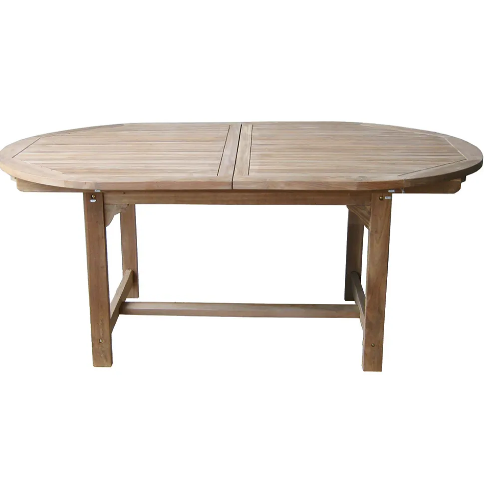 Tavolo Ovale Allungabile a 240 cm da Esterno Realizzato in Teak - Edera