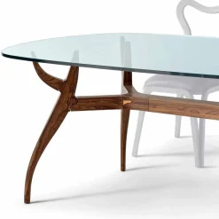 Tavolo ovale da pranzo in legno design moderno, L197xP109 cm, Fraco