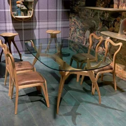 Tavolo ovale da pranzo in legno design moderno, L197xP109 cm, Fraco