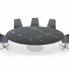 Tavolo Ovale Moderno in Marmo Carrara o Nero Marquinia Made in Italy – Dollars