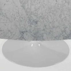 Tavolo Ovale Moderno in Marmo Carrara o Nero Marquinia Made in Italy – Dollars