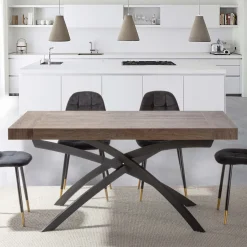 Tavolo per Sala da Pranzo in Legno Nobilitato Allungabile Fino a 280 cm - Lukas