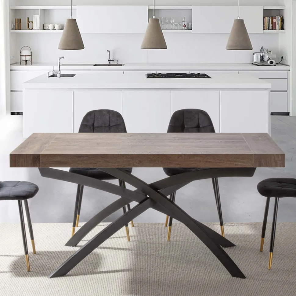 Tavolo per Sala da Pranzo in Legno Nobilitato Allungabile Fino a 280 cm - Lukas