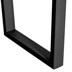 Tavolo Placcato in Rovere Nodato Squadrato e Base in Metallo Made in Italy - Pilar