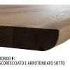Tavolo Placcato in Rovere Nodato Massellato e Cristallo Made in Italy - Vicente