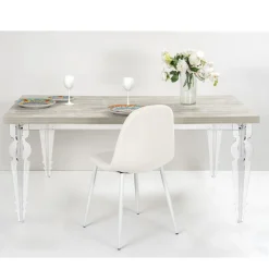 Tavolo Pranzo Allungabile a 255 cm in Plexiglass e Legno Made in Italy - Francoise