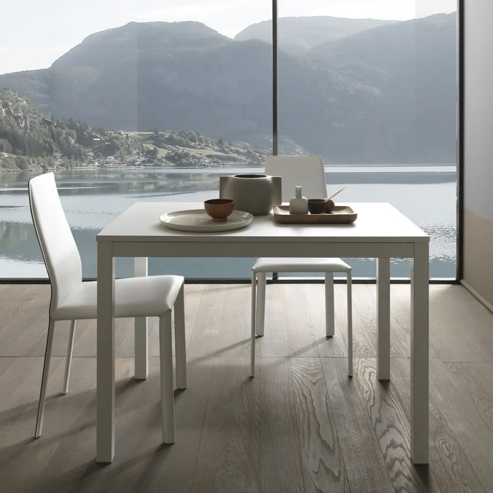 Tavolo Pranzo Allungabile 190 cm Metallo e Legno Made in Italy - Euclideo