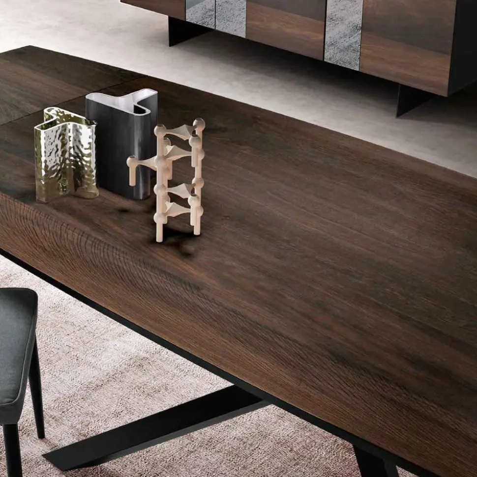 Tavolo Pranzo Allungabile Fino a 300 cm in Rovere Made in Italy - Antonino