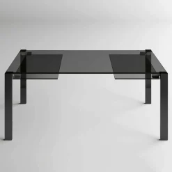 Tavolo Pranzo Allungabile Fino a 280 cm con Piano in Vetro Made in Italy - Melo