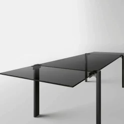 Tavolo Pranzo Allungabile Fino a 280 cm con Piano in Vetro  Made in Italy - Melo