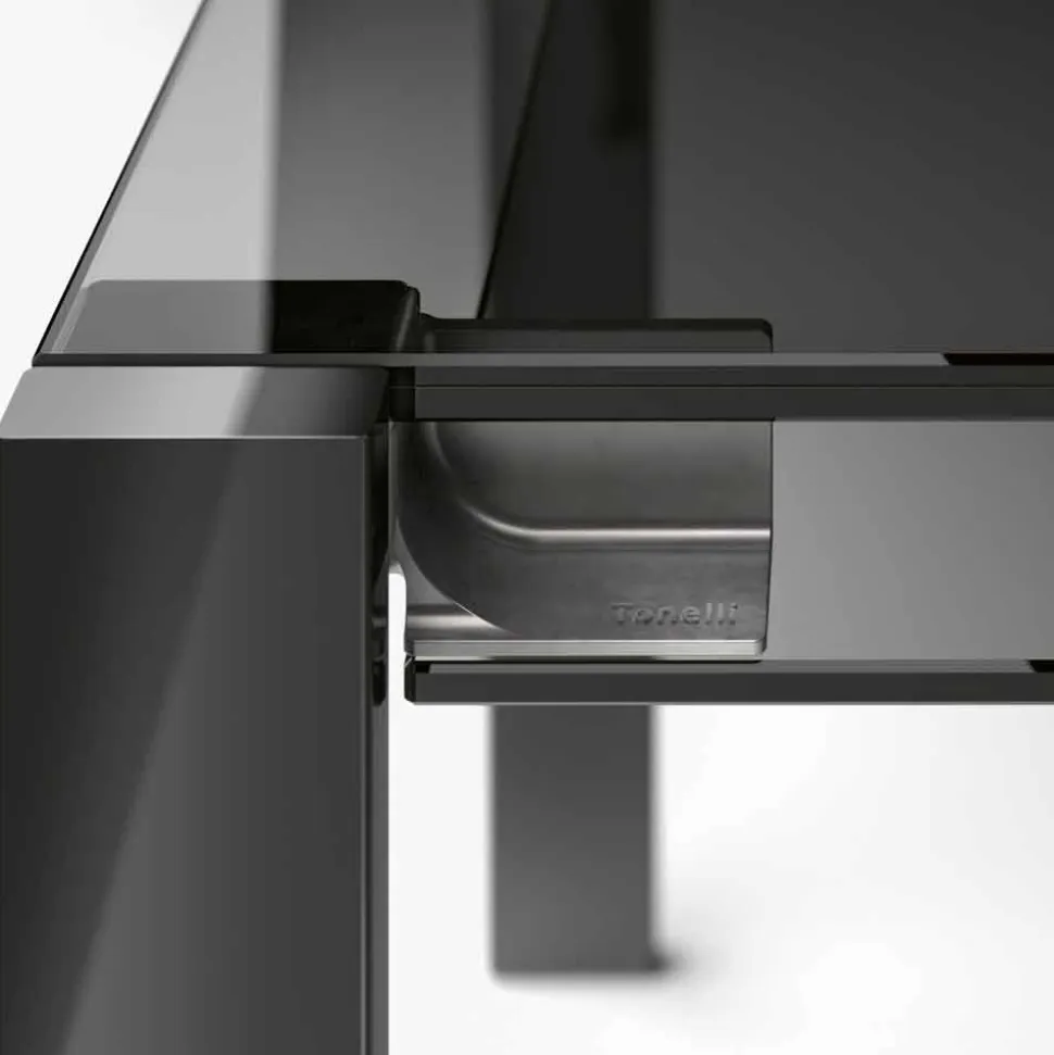 Tavolo Pranzo Allungabile Fino a 280 cm con Piano in Vetro Made in Italy - Melo