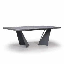 Tavolo Pranzo Allungabile Fino a 294 cm in Gres e Metallo Made in Italy - Nuzzio