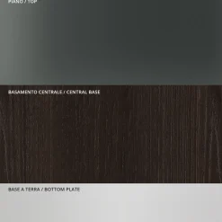 Tavolo Pranzo con Piano Quadrato in Vetro e Base in Legno Made in Italy - Kuadro