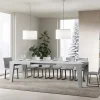 Tavolo Quadrato Allungabile a 440 cm in Legno Made in Italy - Fiore